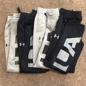4 pairs of under armour sweatpants